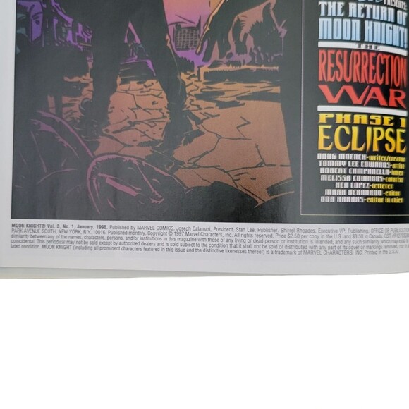 Marvel MOON KNIGHT #1 1998 - Picture 4 of 4